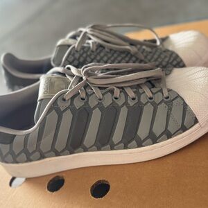 Adidas Gray and White Men's Sneakers